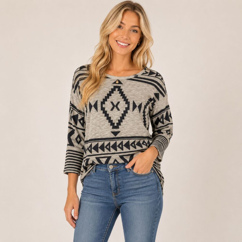 Absolutely Famous 3/4 Sleeve Knit Blouse